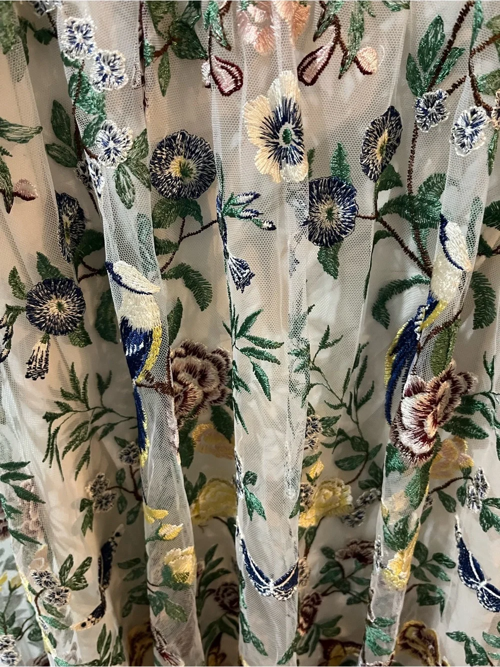 Marchesa Floral Embroidered Long Sleeve Maxi Dress botanical size 4 bride - Picture 7 of 13